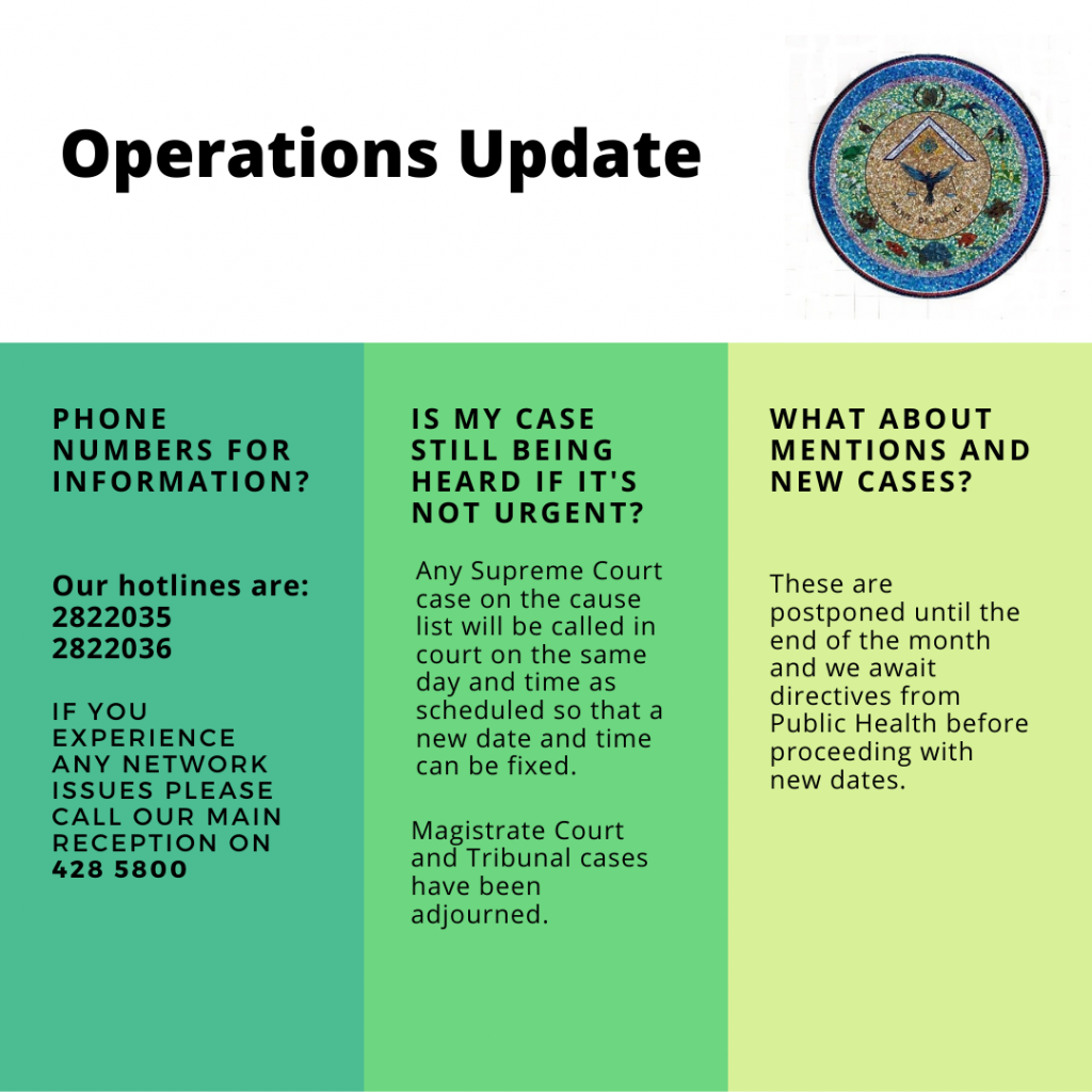 Updated Operations During COVID-19 Community Outbreak